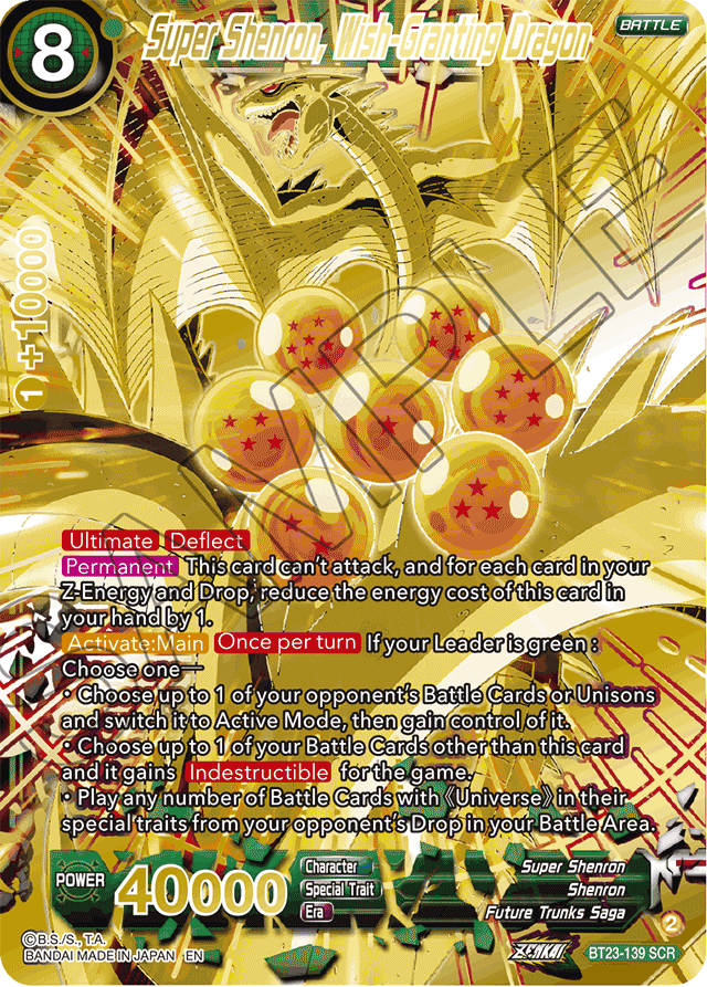 Super Shenron, Wish-Granting Dragon